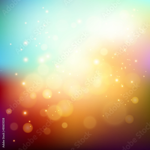 Abstract holiday light background with bokeh