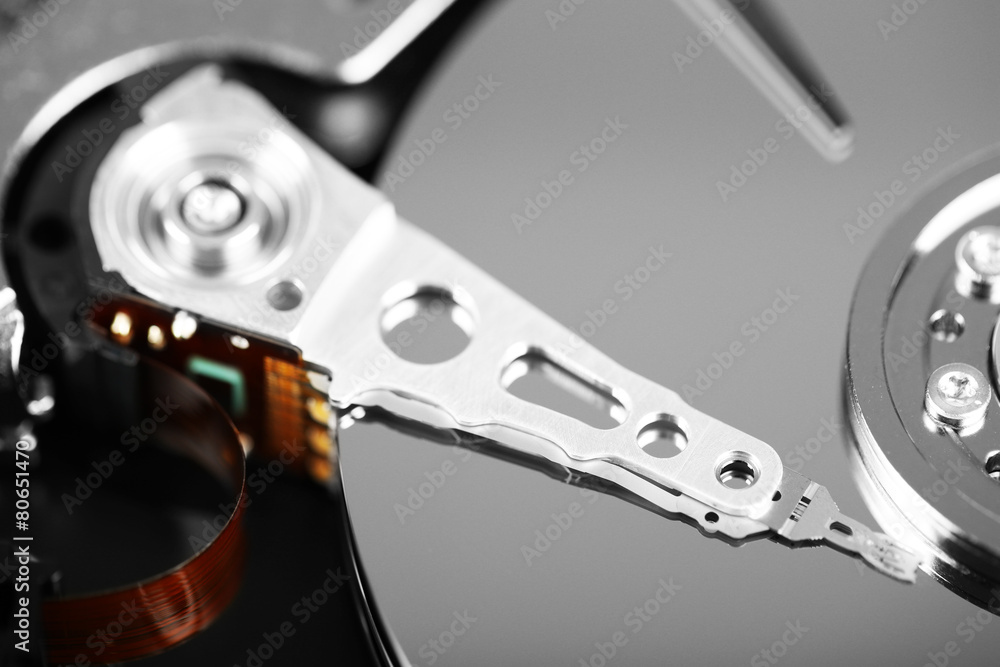 Hard disk drive detail close-up Hard disk drive detail close-up