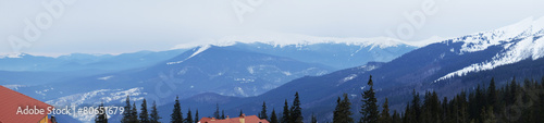 Carpathian Mountains in wintertime