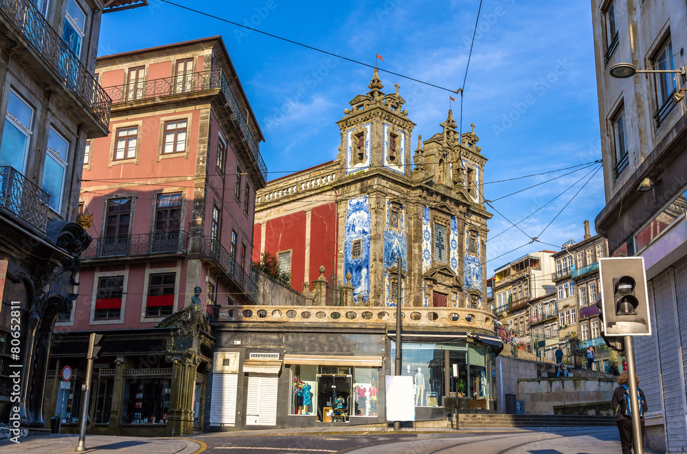 View of the Church of Saint Ildefonso in Porto, Portugal