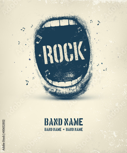 Plakat Plakat muzyki rockowej