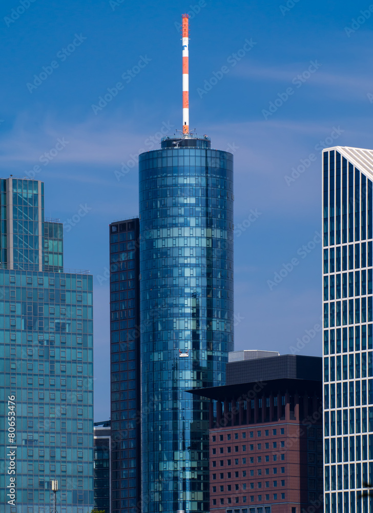 Naklejka premium Skyscrapers in the center of Frankfurt, Germany
