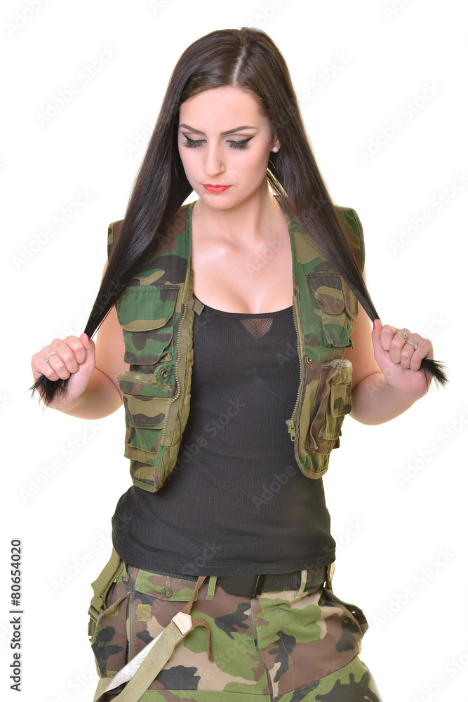 Sexy female soldier Stock Photo | Adobe Stock