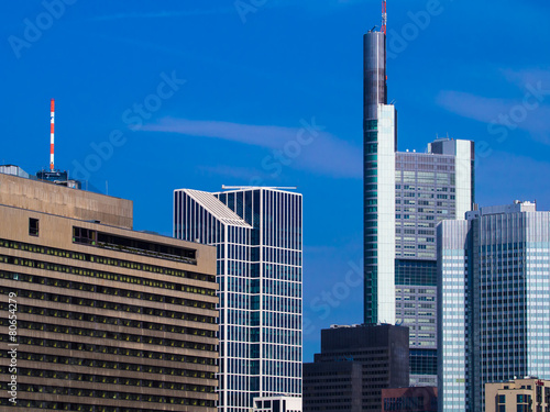 Skyscrapers in the center of Frankfurt, Germany
