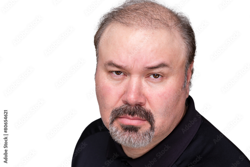 Obraz premium Implacable overbearing middle-aged man