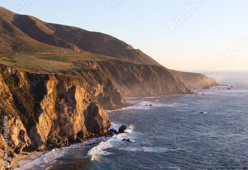 Εκτύπωση καμβά Ocean coast next to Big Sur in sunset light