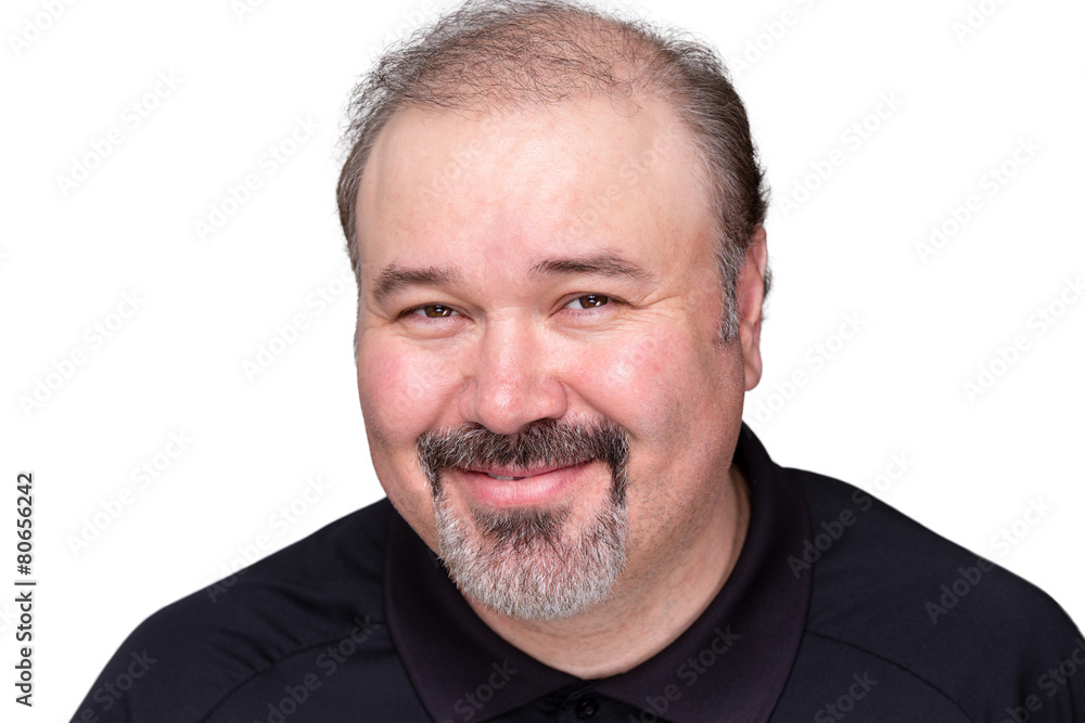 Fototapeta premium Smiling genial middle-aged man