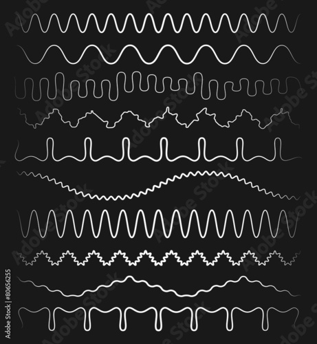 Set of wavy, sinuous lines