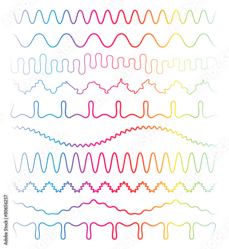 Set of wavy, sinuous lines