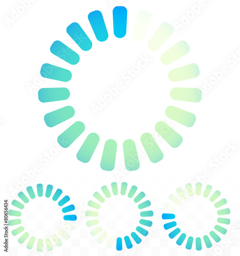 Circular preloader, buffer symbol or general circle emblem, circ