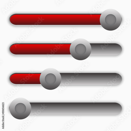 Horizontal progress bars. User interface elements, multimedia co