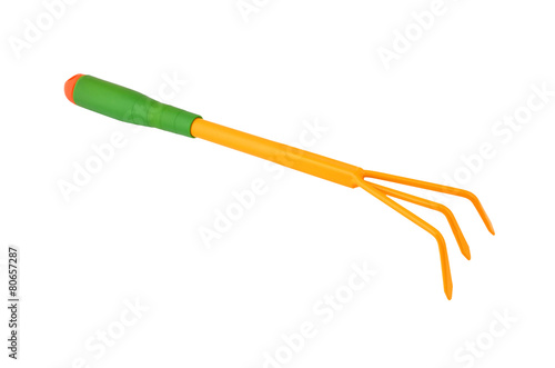Gardening fork trowel  isolated on white background