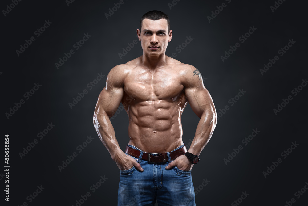 Sexy muscular man isolated with clipping path Sexy muscular man isolated with clipping path