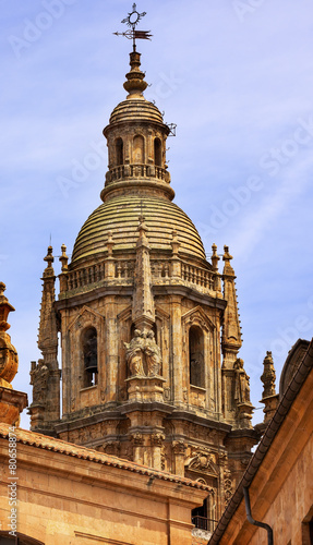 Stone Steeple New Salamanca Cathedral Spain