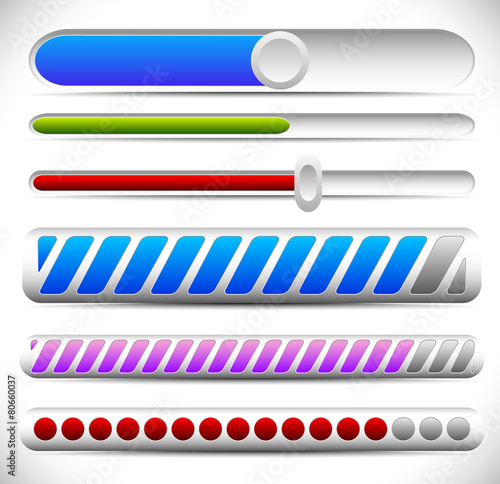 Bold loading, progress bars, sliders.