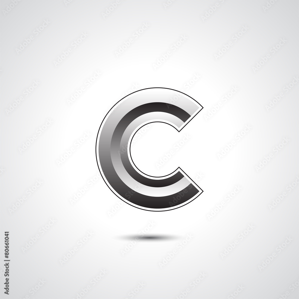 Abstract icon based on the letter C Abstract icon based on the letter C