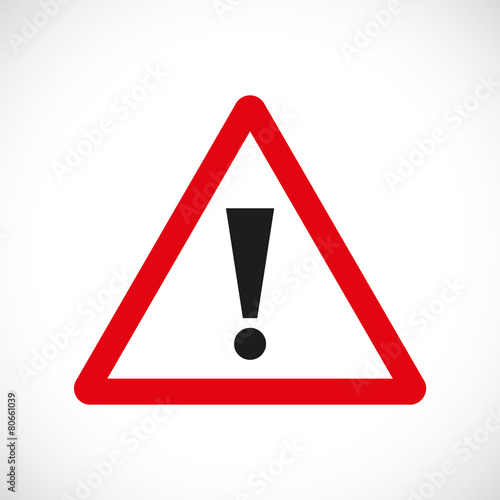 Exclamation danger sign