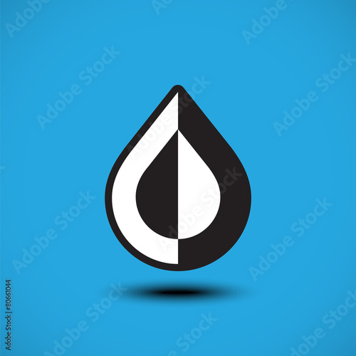 Abstract blue water drop. V...