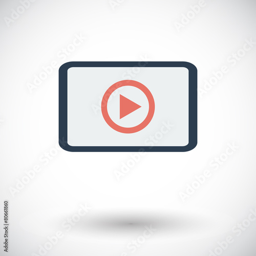 Free Download Video player flat icon. - GFXLoad