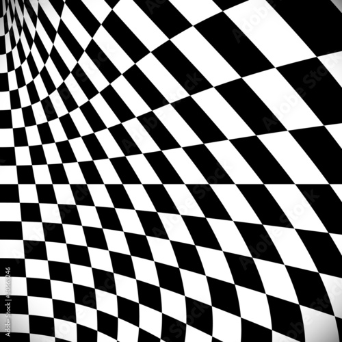 Distorted checkered surface