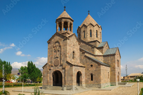 Spitak. Church of the Harutyunon a sunny day, Armenia