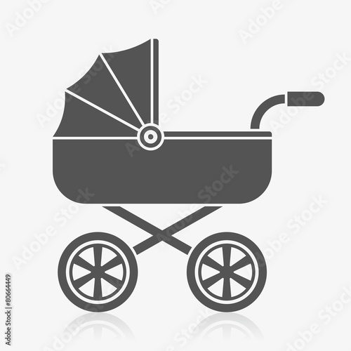 Baby carriage icon