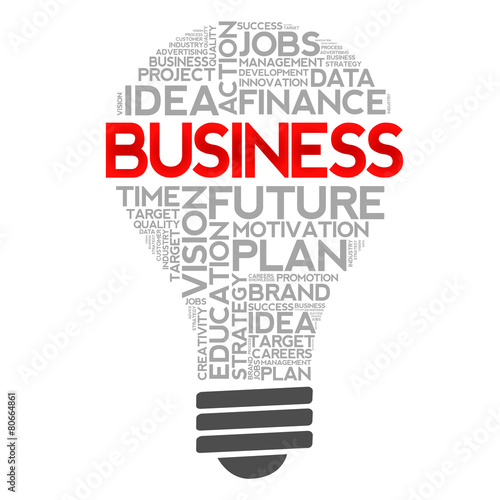 BUSINESS bulb word cloud concept