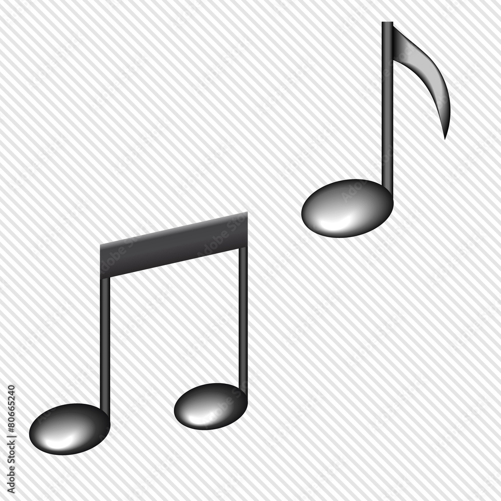 Illustration of a black notes isolated on white background Illustration of a black notes isolated on white background