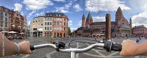 Markplatz Mainz Domplatz via Fahrrad