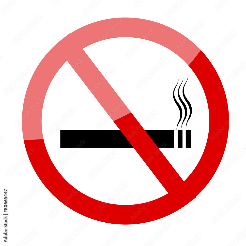 No smoking sign. Smoking prohibited symbol isolated on white No smoking sign. Smoking prohibited symbol isolated on white
