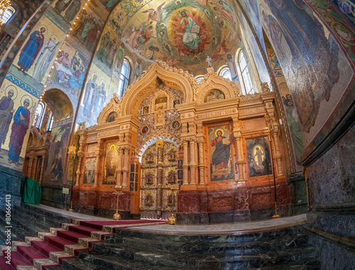Interior of the Church of the Savior on Spilled Blood in Petersb