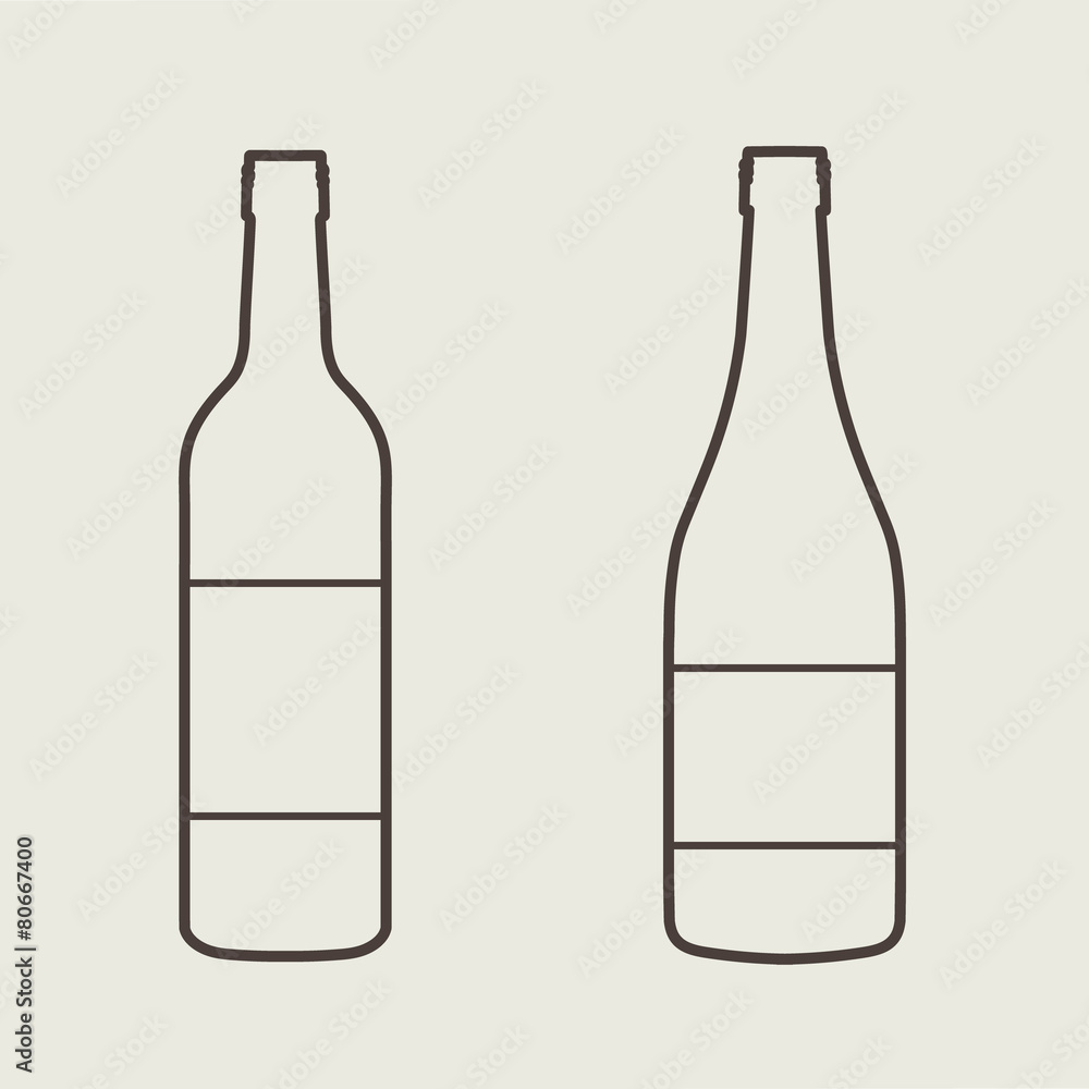 wine bottle sign set. Bottle icon. wine bottle sign set. Bottle icon.