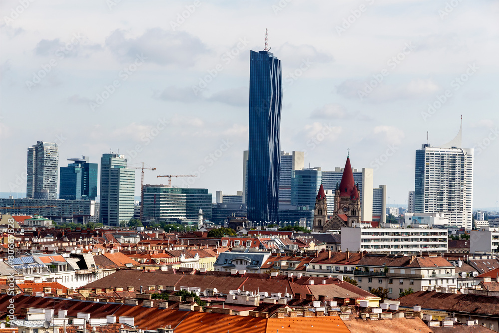 Obraz premium Österreich, Wien, Skyline