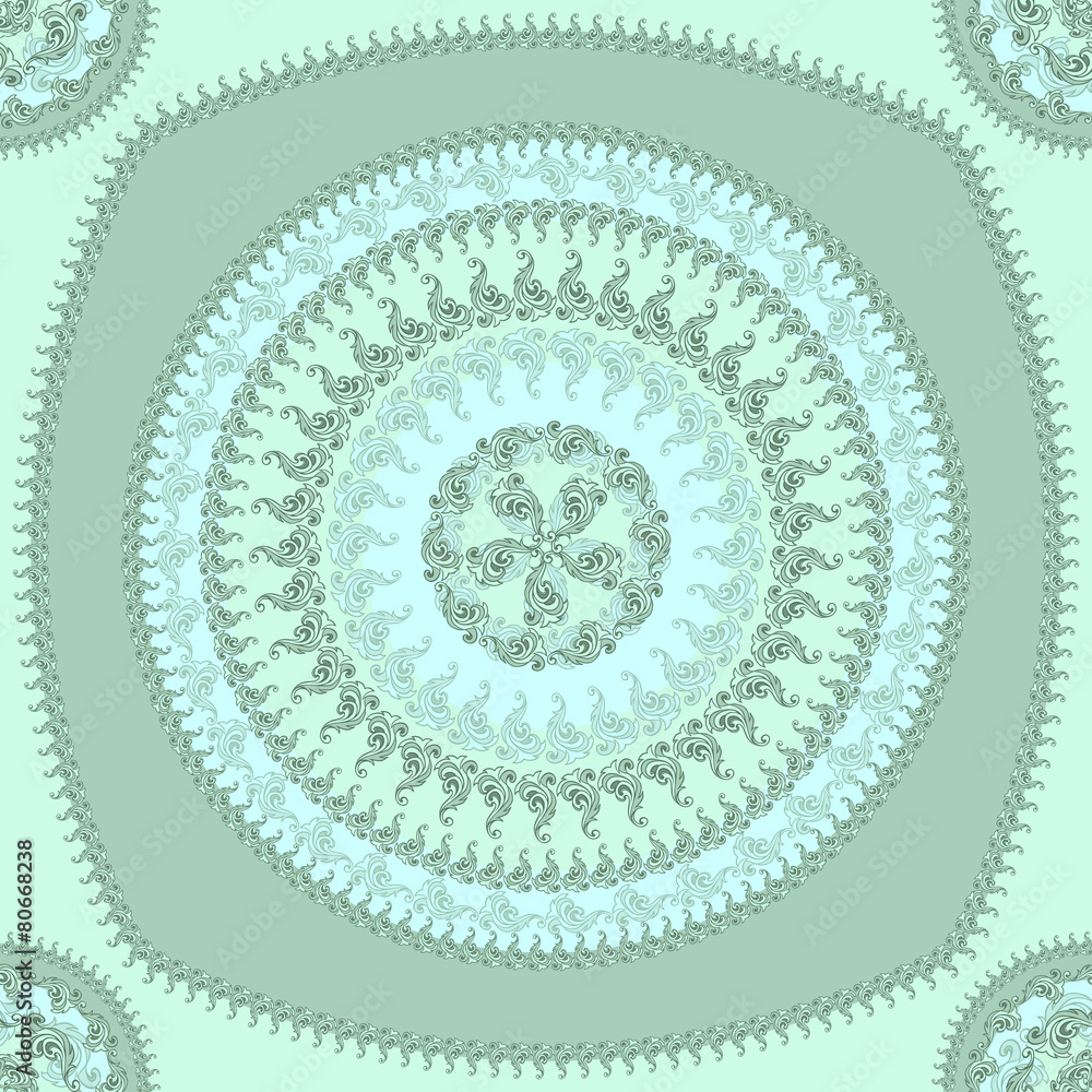 Seamless pattern with circle ornament in marine blue Seamless pattern with circle ornament in marine blue