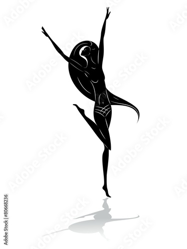 silhouette dance girl