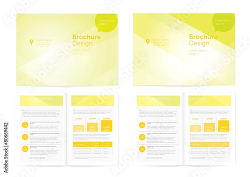 Vector Orange Brochure Design.