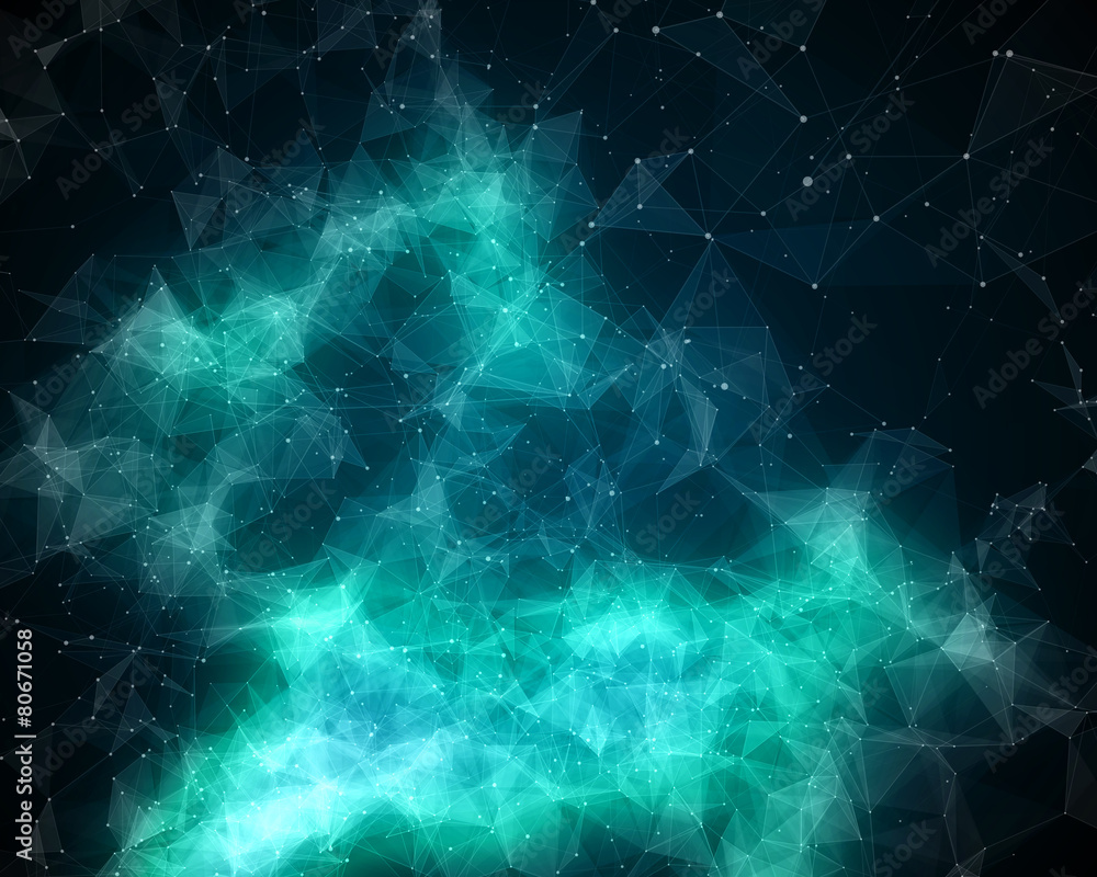 Obraz premium Green nebula in galaxy