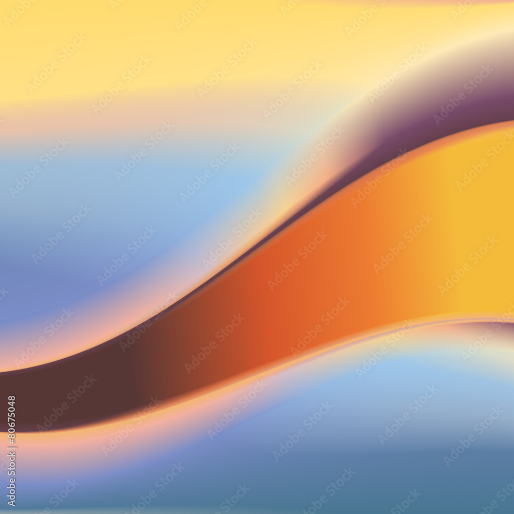 Abstract colorful wave. Raster. 7 - obrazy, fototapety, plakaty 