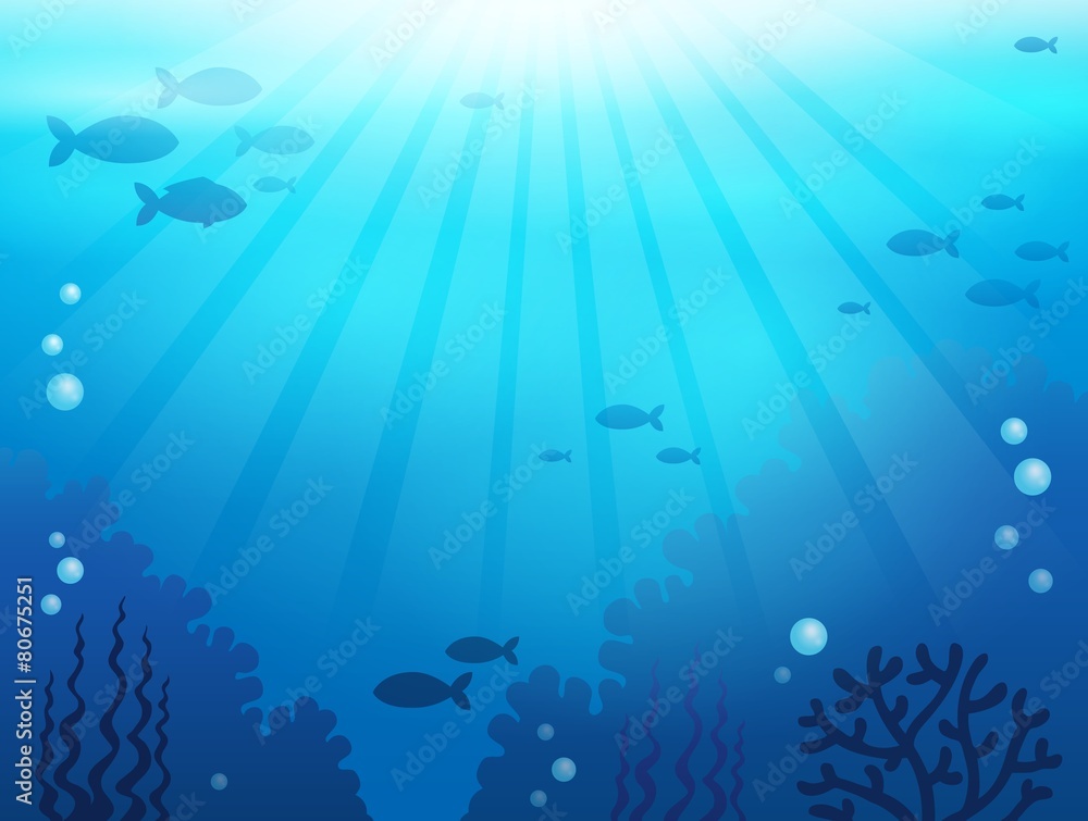 Ocean underwater theme background 1 Stock Vector