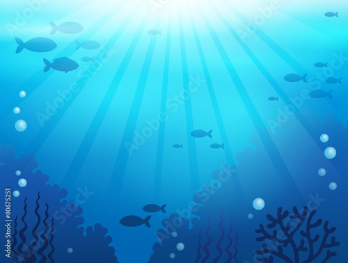 Ocean underwater theme background 1