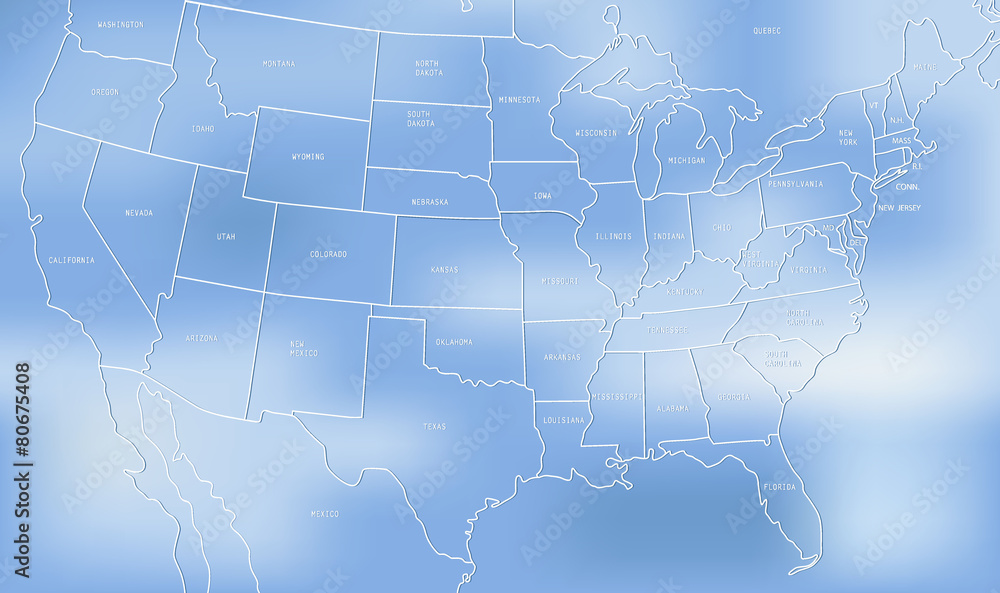 Obraz premium Creative map of the United States of America.