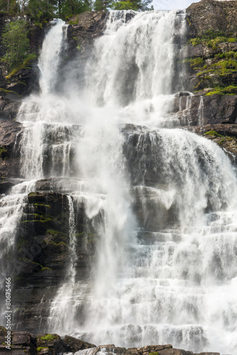 Waterfall Tvindefossen  Norway