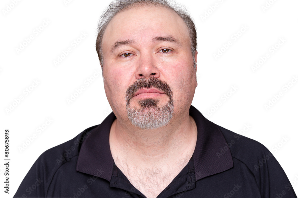 Fototapeta premium Sombre looking middle-aged man