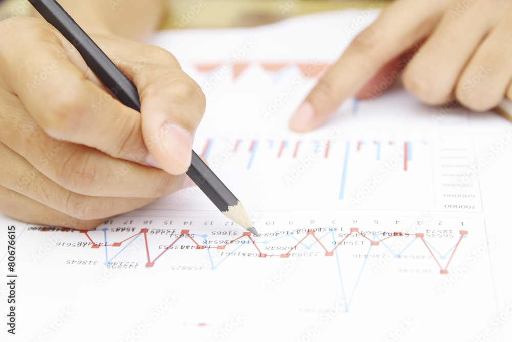 Accounting,focus on pencil