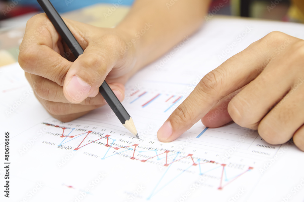 Accounting,focus on finger Accounting,focus on finger