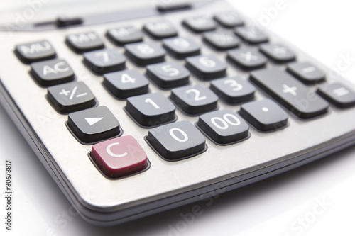Calculator closeup at C Button