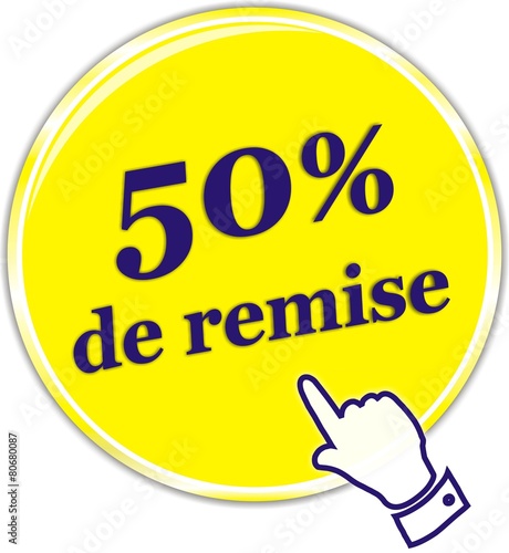 bouton 50% de remise