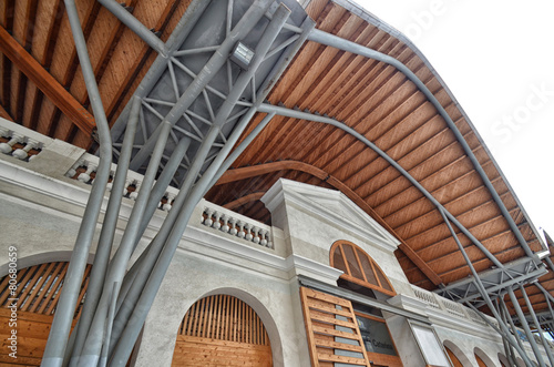 Photography Facade of modern market in Barcelona