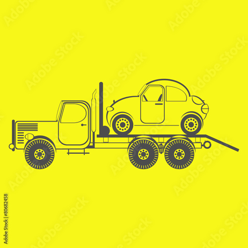 monochrome icon set with special purpose vehicle