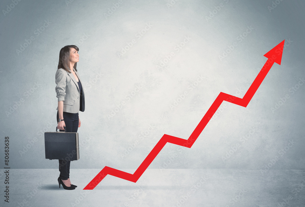 Climbing on red graph arrow Climbing on red graph arrow